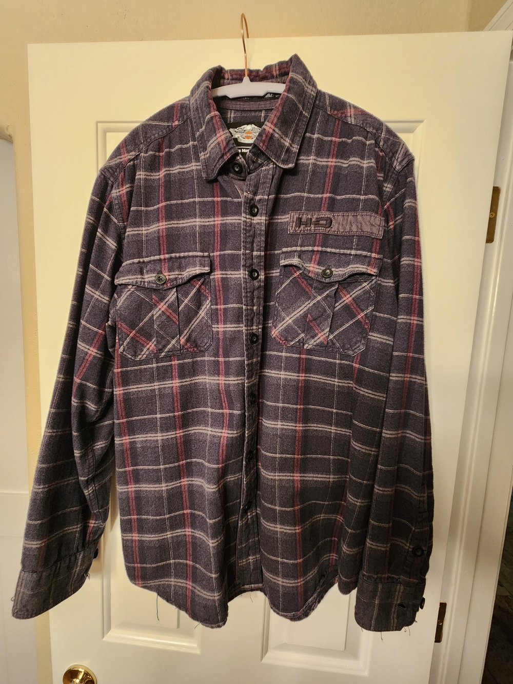 Harley Davidson Large Heavyish Flannel Classic!!
